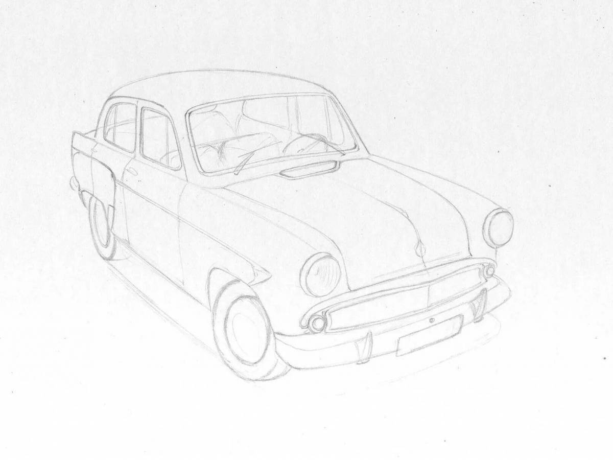 Funny Soviet cars coloring book