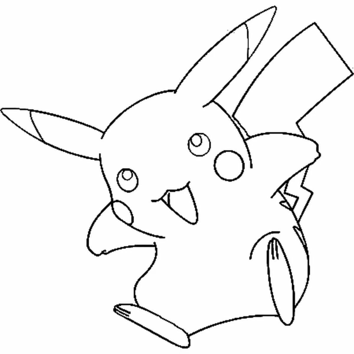 Happy pikachu coloring book