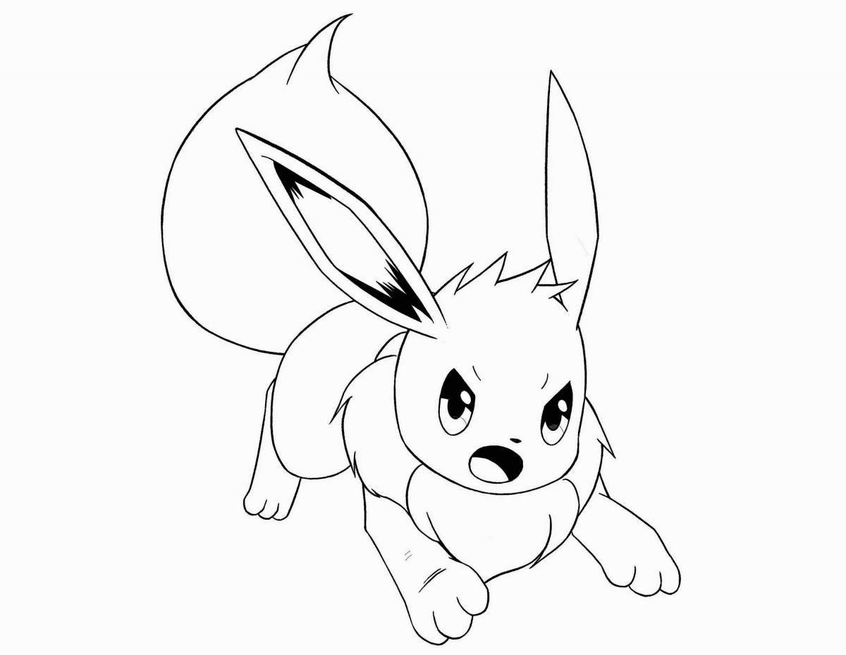 Attractive pikachu coloring page