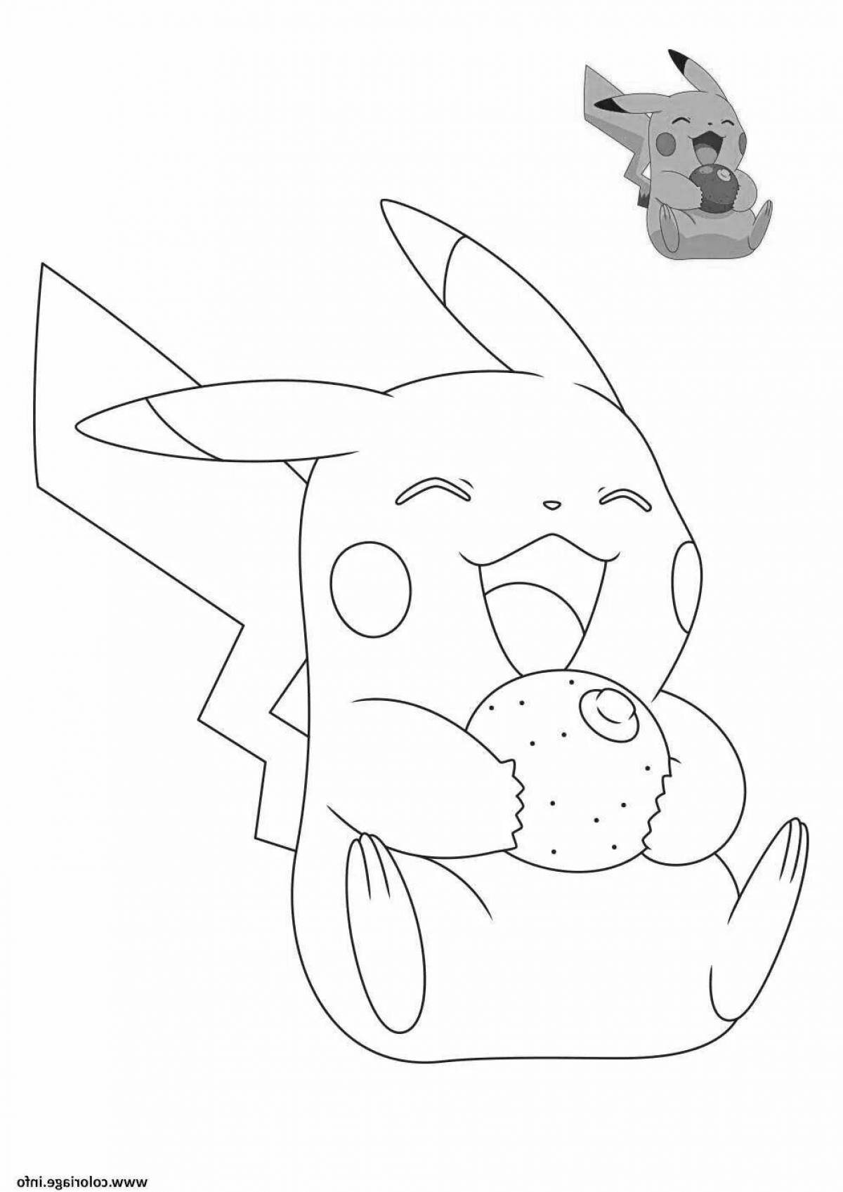 Violent pikachu coloring book