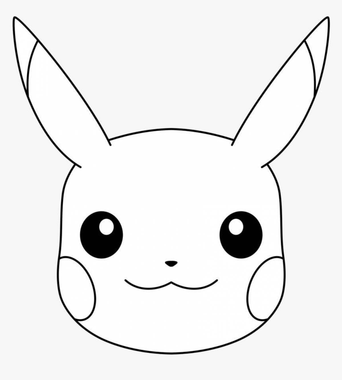 Sparkling Pikachu Coloring Page