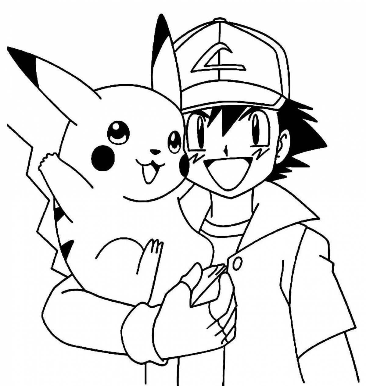 Exciting pikachu coloring book