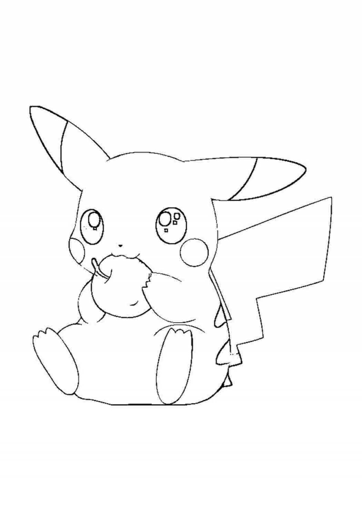 Stimulating pikachu coloring book