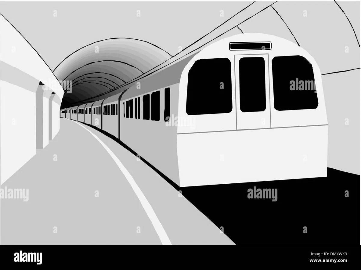 Игривая игра-раскраска «метро»