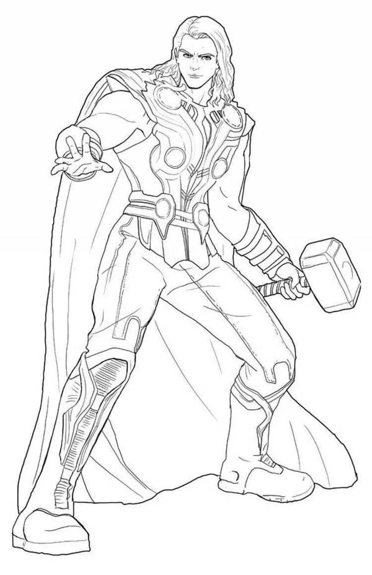 Thor marvel majestic coloring book