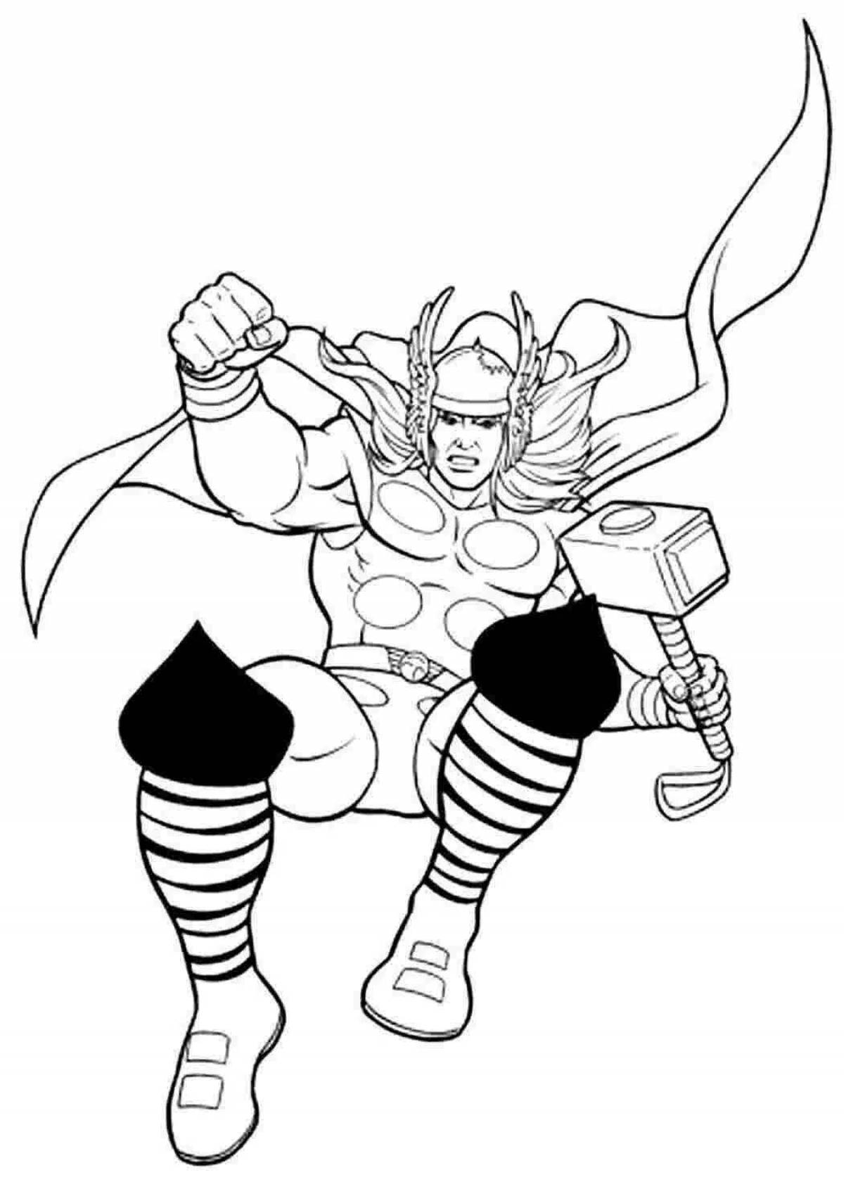 Thor marvel awesome coloring book