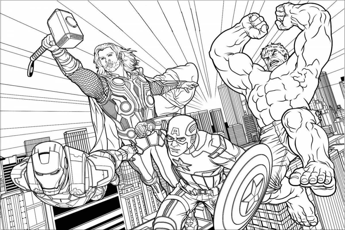 Thor marvel deluxe coloring book