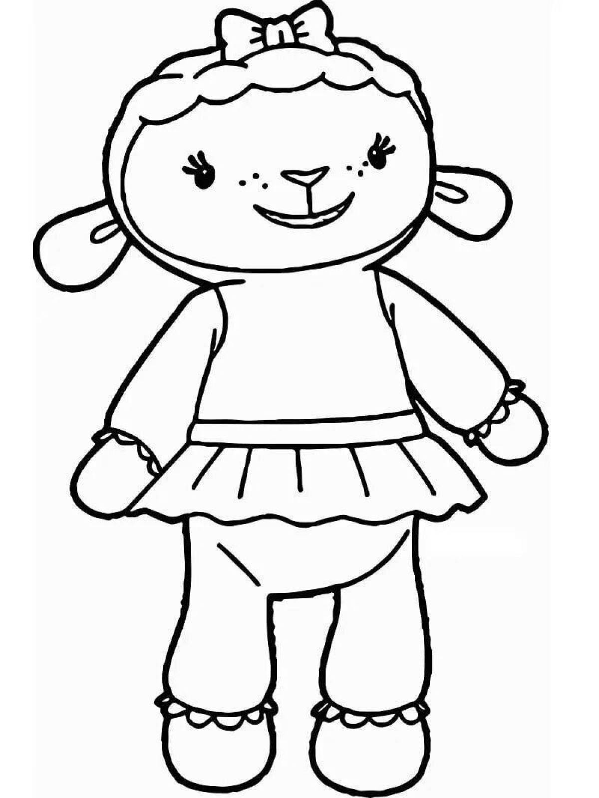 Susie the sheep coloring page