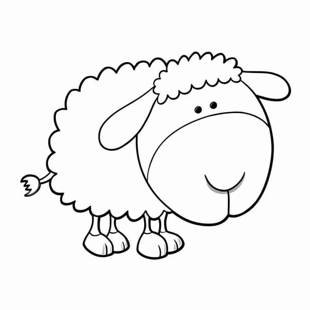 Праздничная овечка сьюзи раскраска