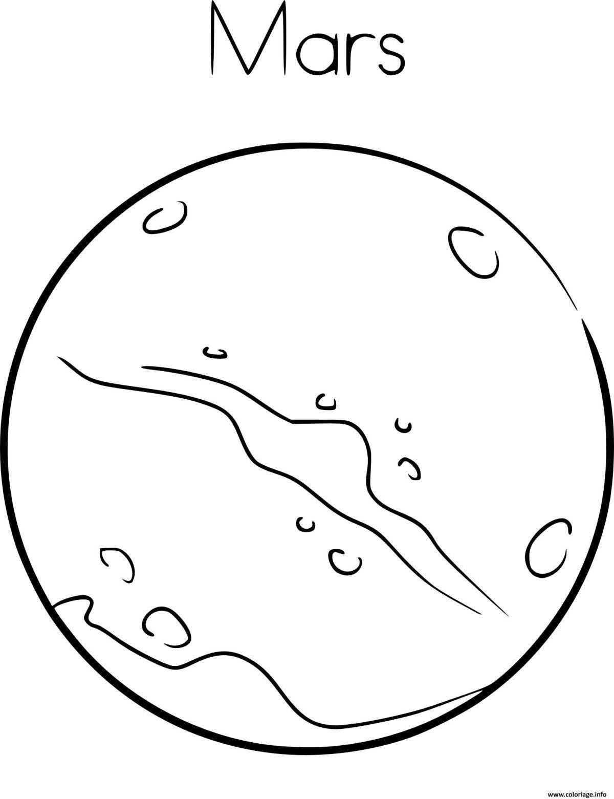 Coloring page amazing planet mercury