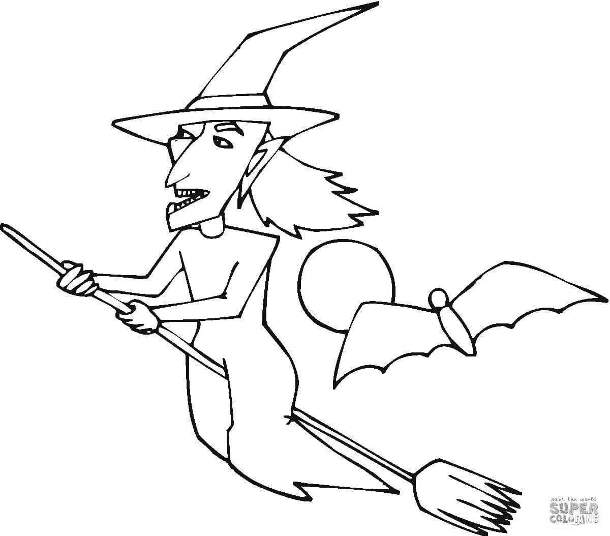 Vile evil witch coloring book