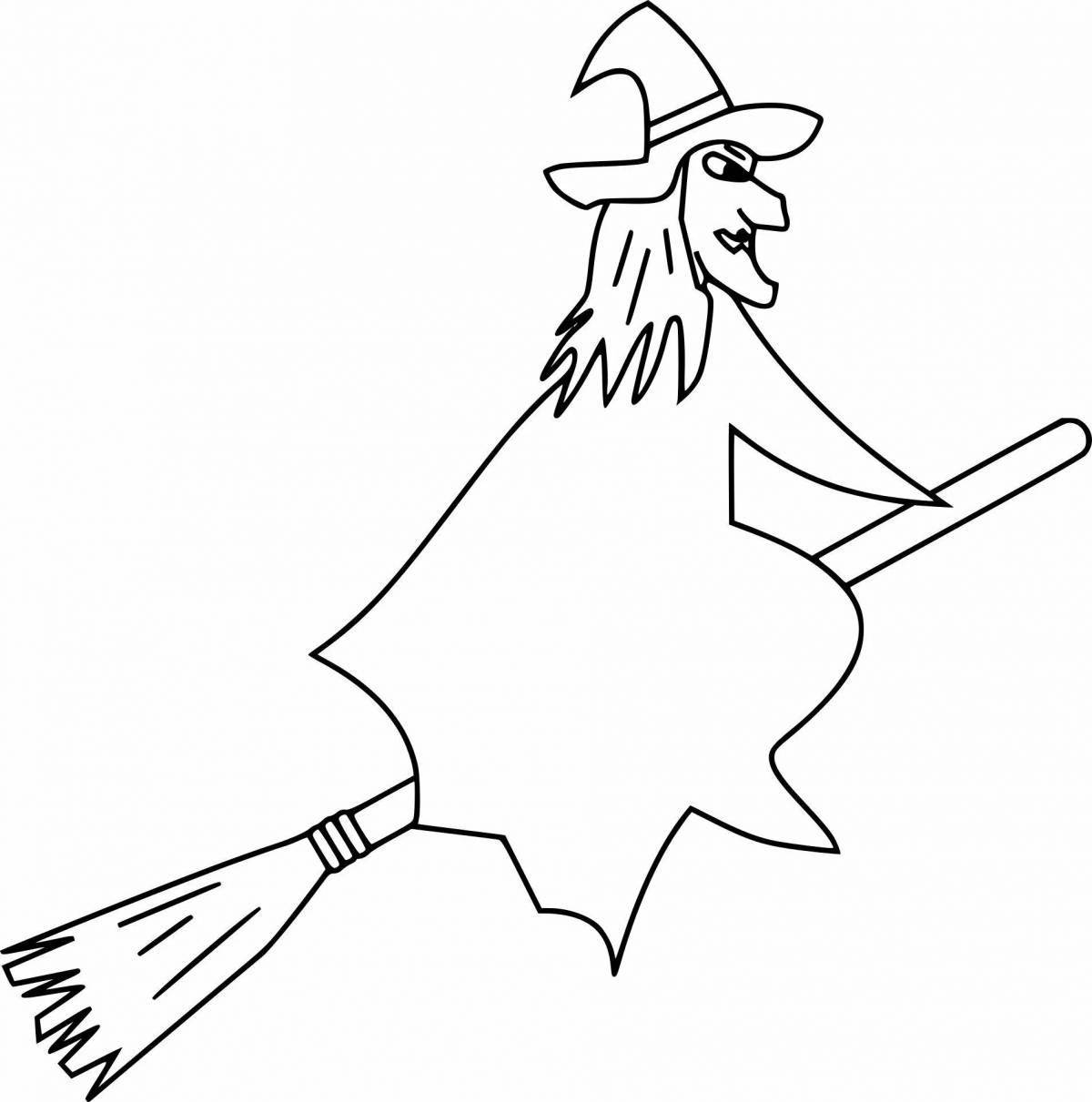 Disgusting evil witch coloring book