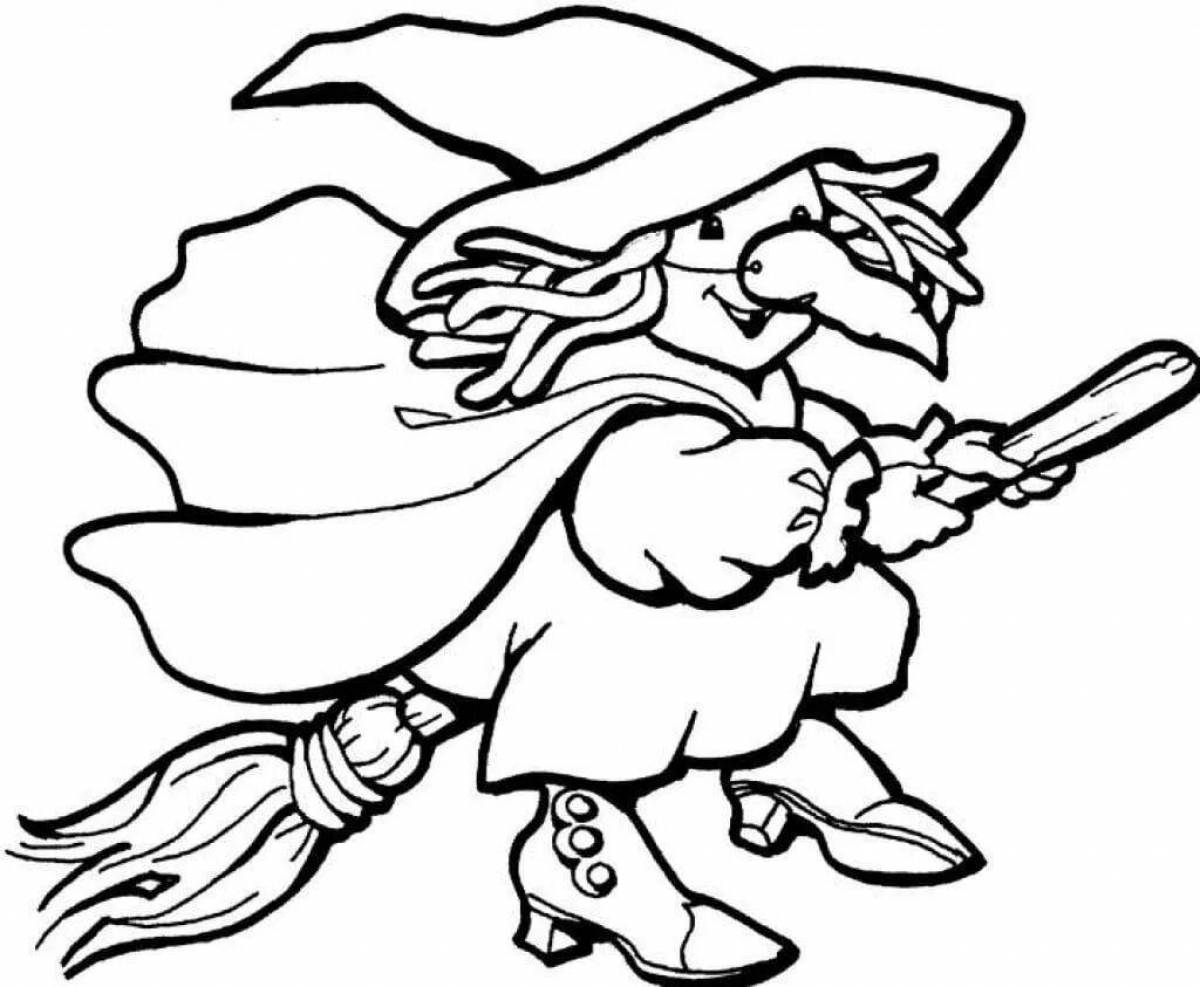 Ghast evil witch coloring page