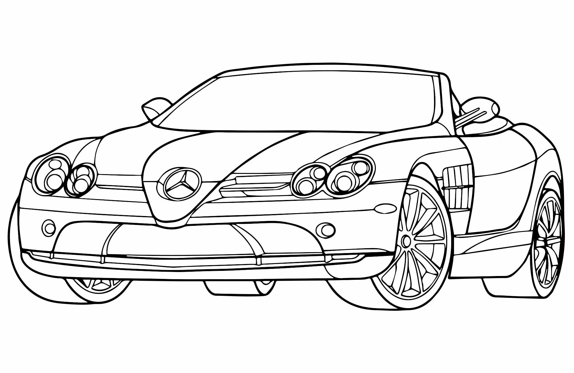 Fashion coloring mercedes sports