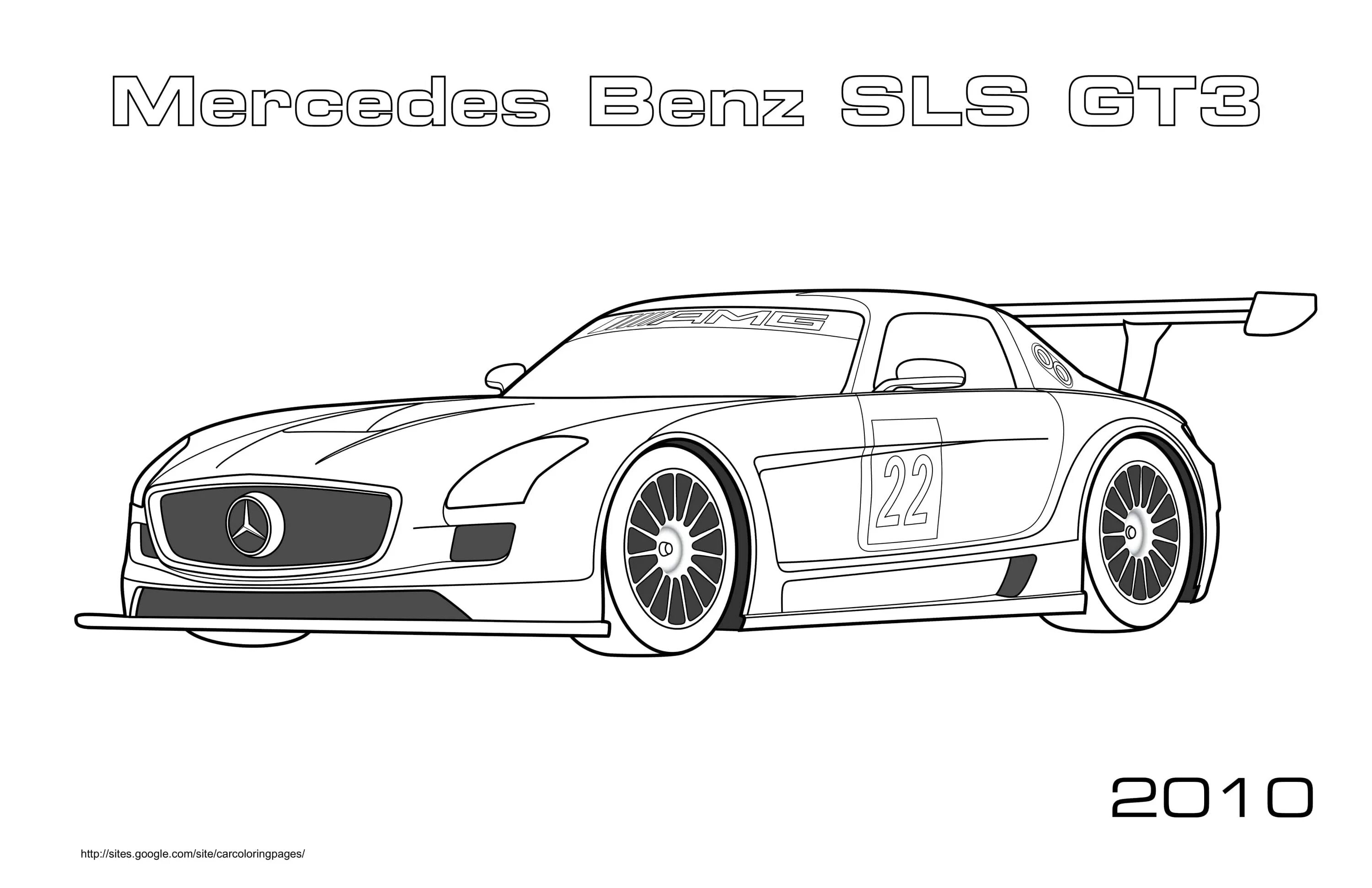 Coloring page modern sports mercedes