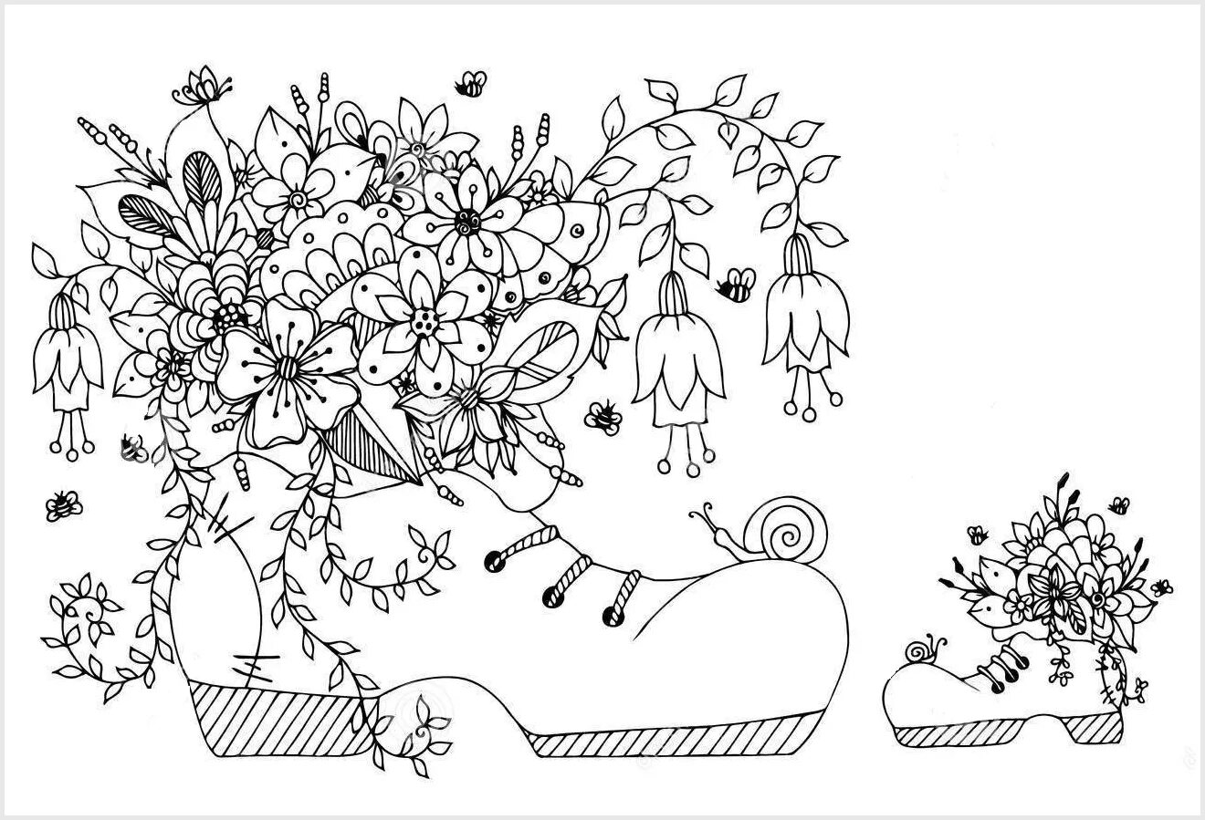 Exciting anti-stress spring coloring book