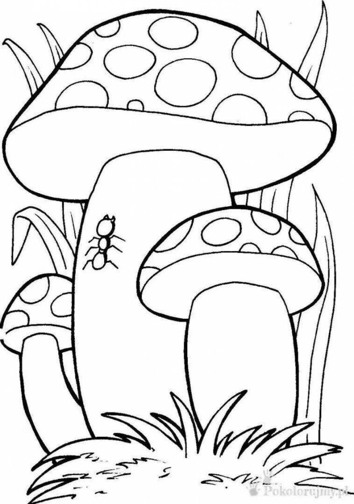 Awesome red fly agaric coloring pages