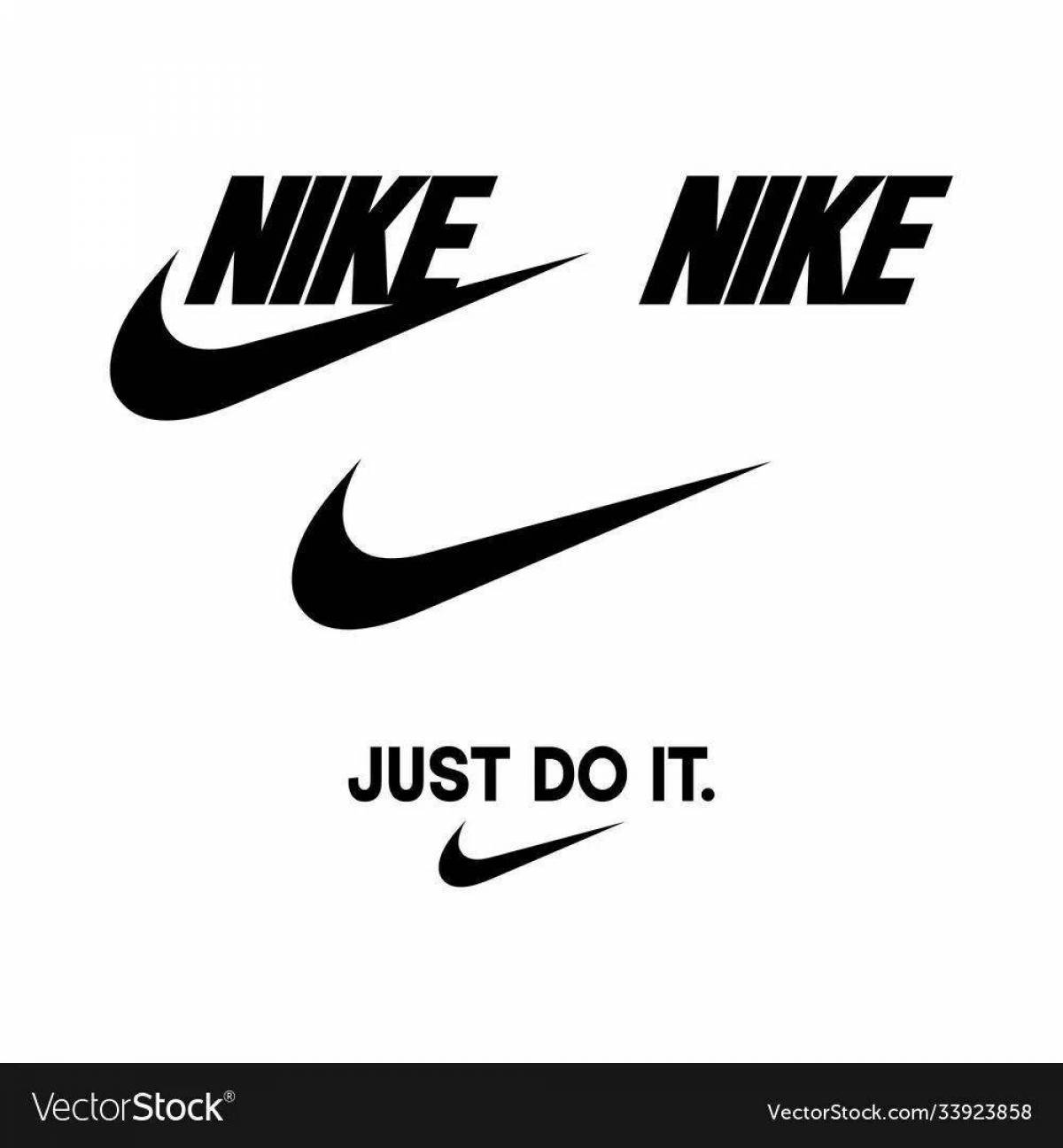 Luxurious coloring nike icon