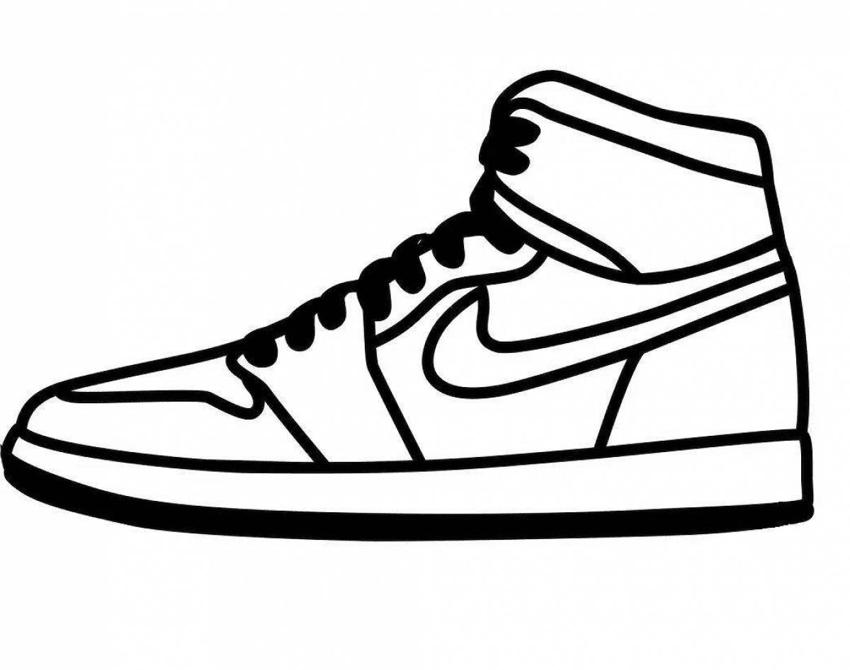 Dazzling nike icon coloring page