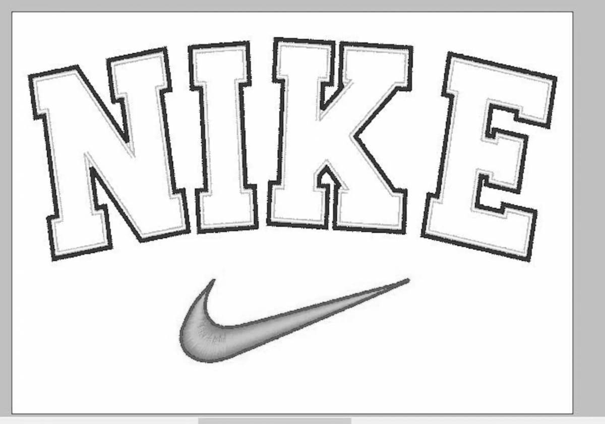 Awesome nike icon coloring page