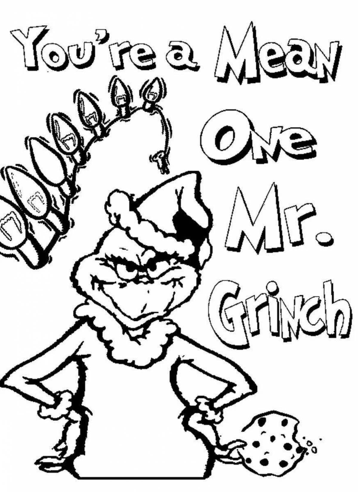 Charming coloring grinch drawing