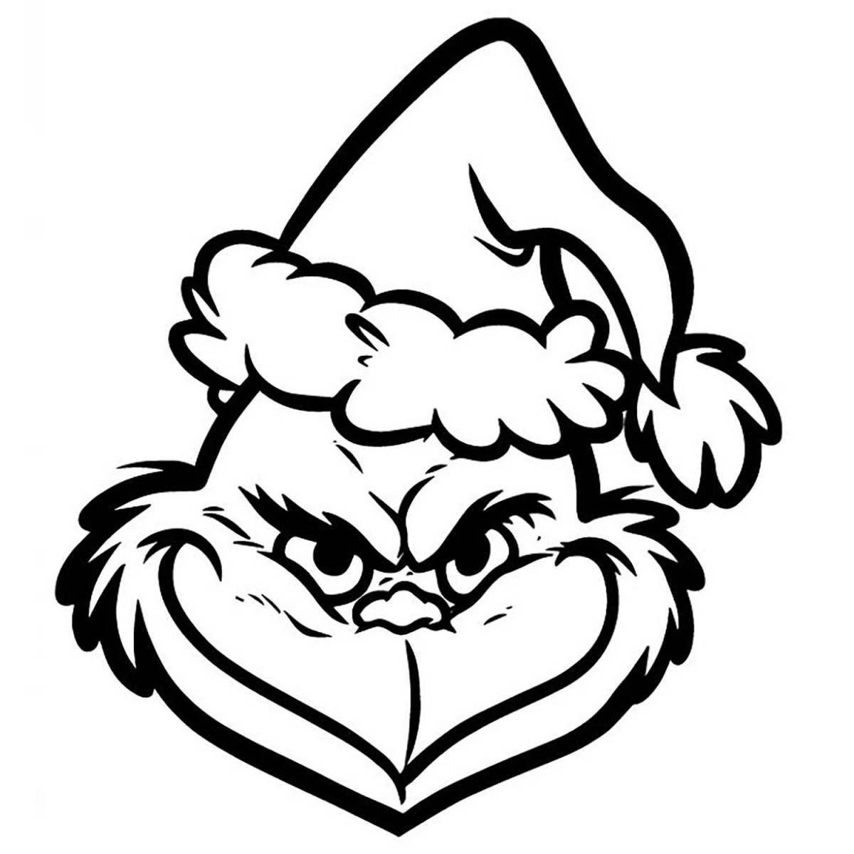 Tempting coloring grinch drawing