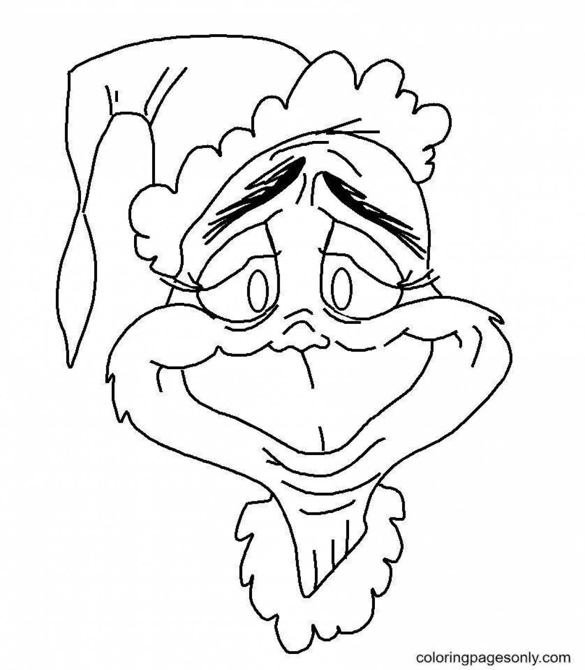 Comic coloring grinch drawing