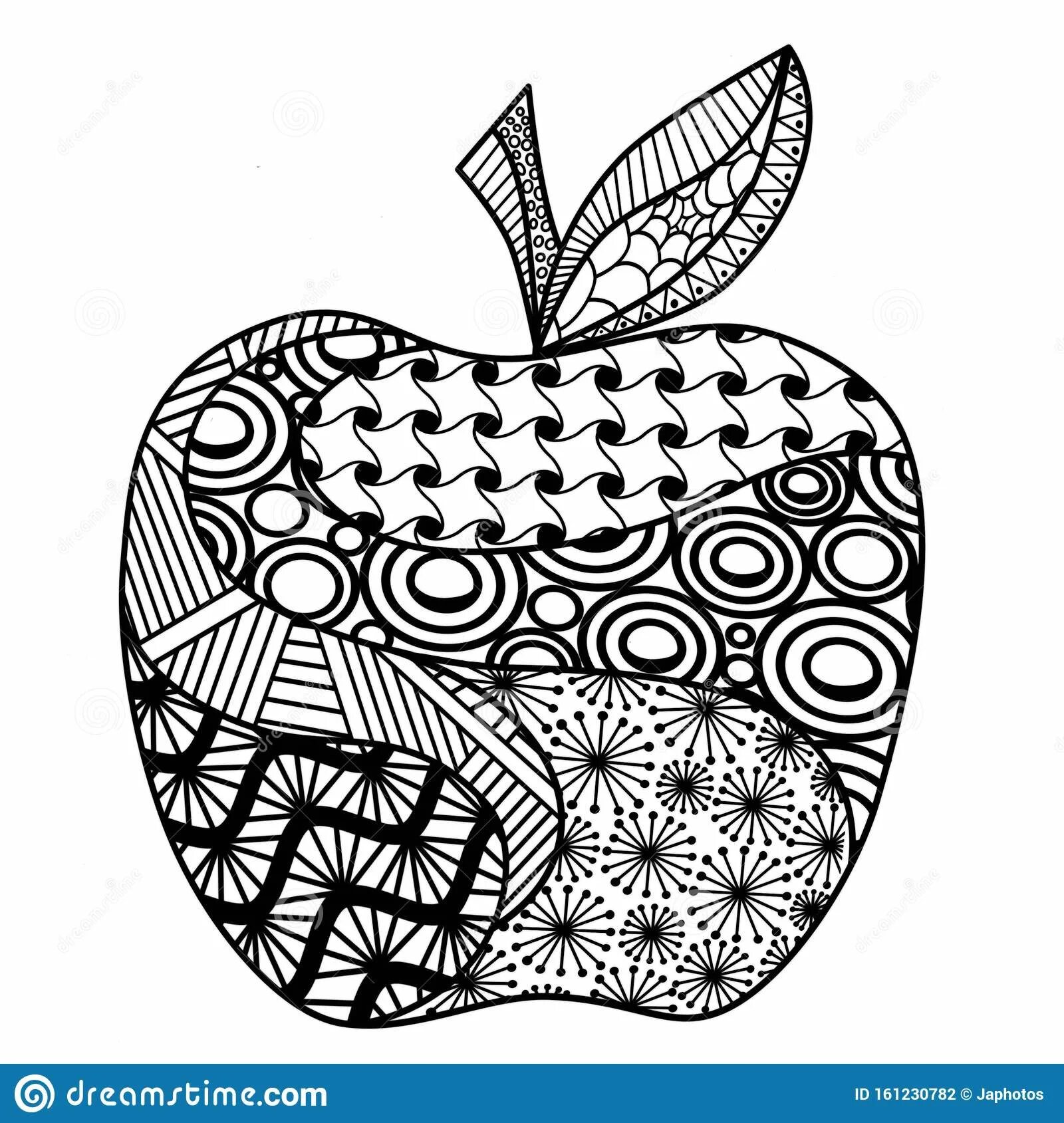 Дразнящая антистрессовая раскраска apple