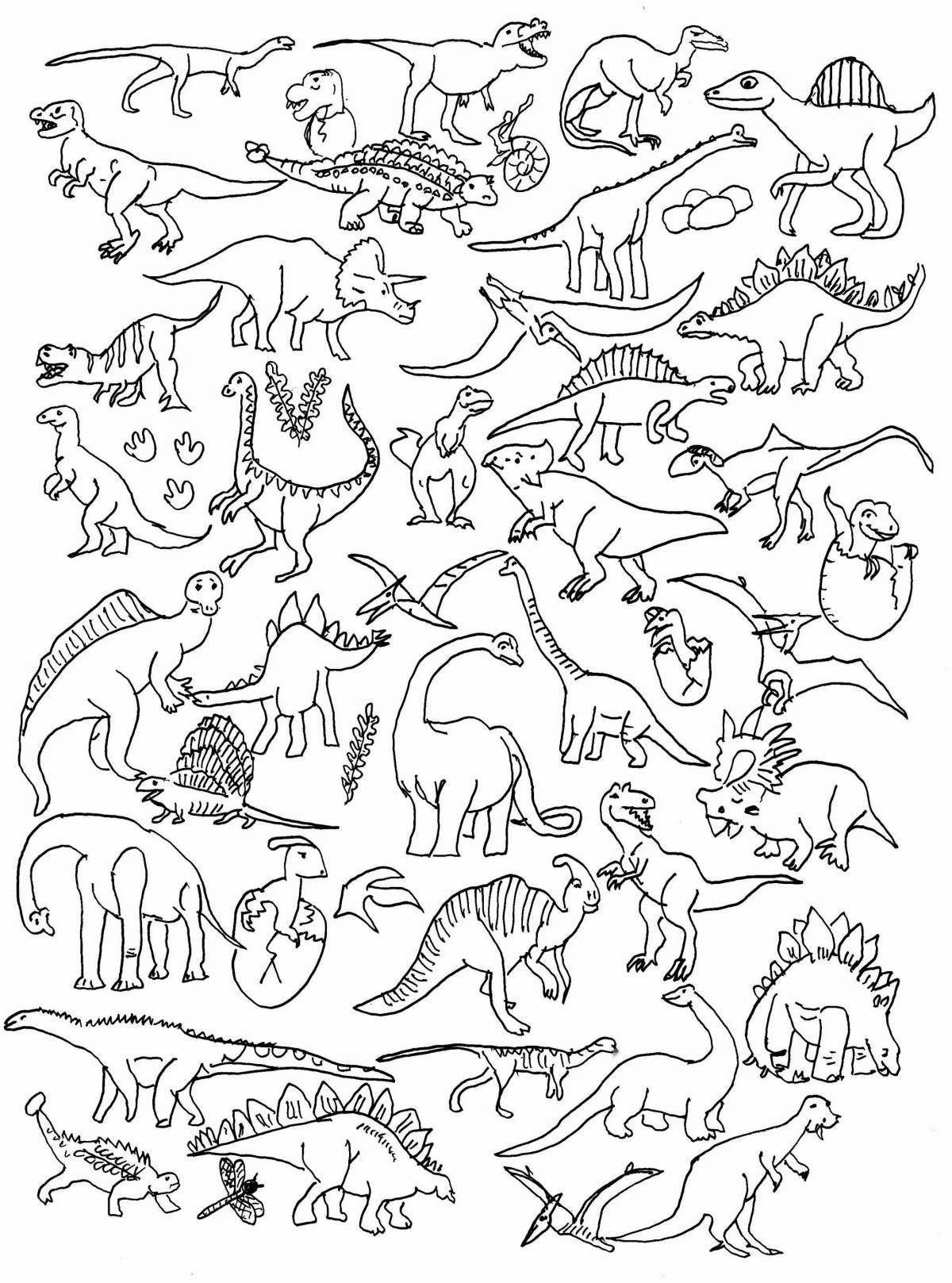 Dazzling coloring dinosaurs all