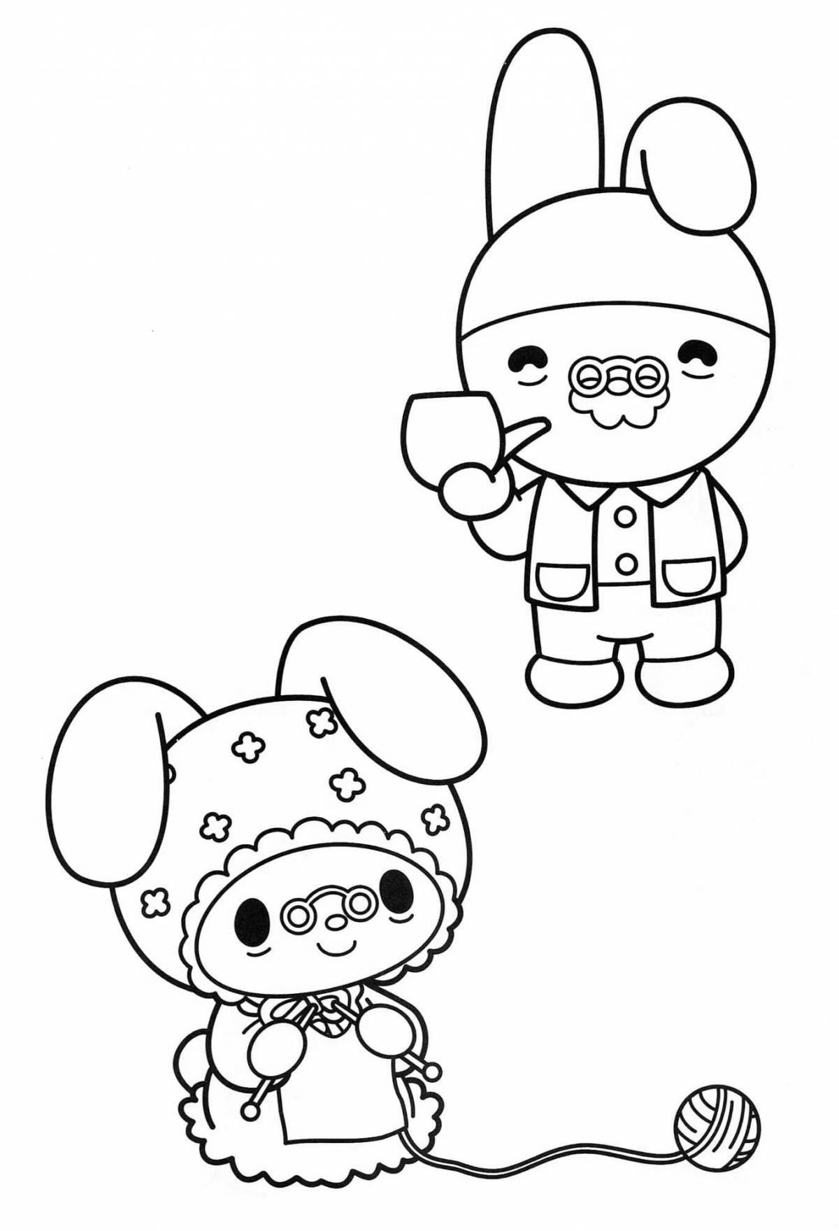Lovely my melody coloring page
