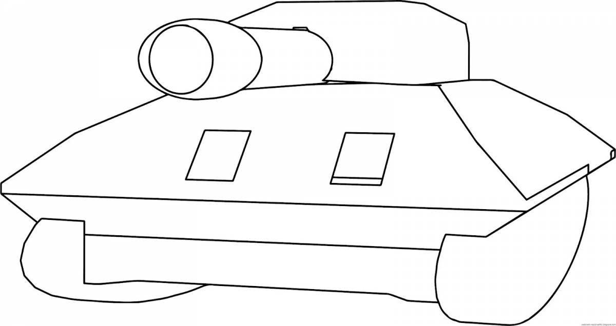 Adorable tank coloring page