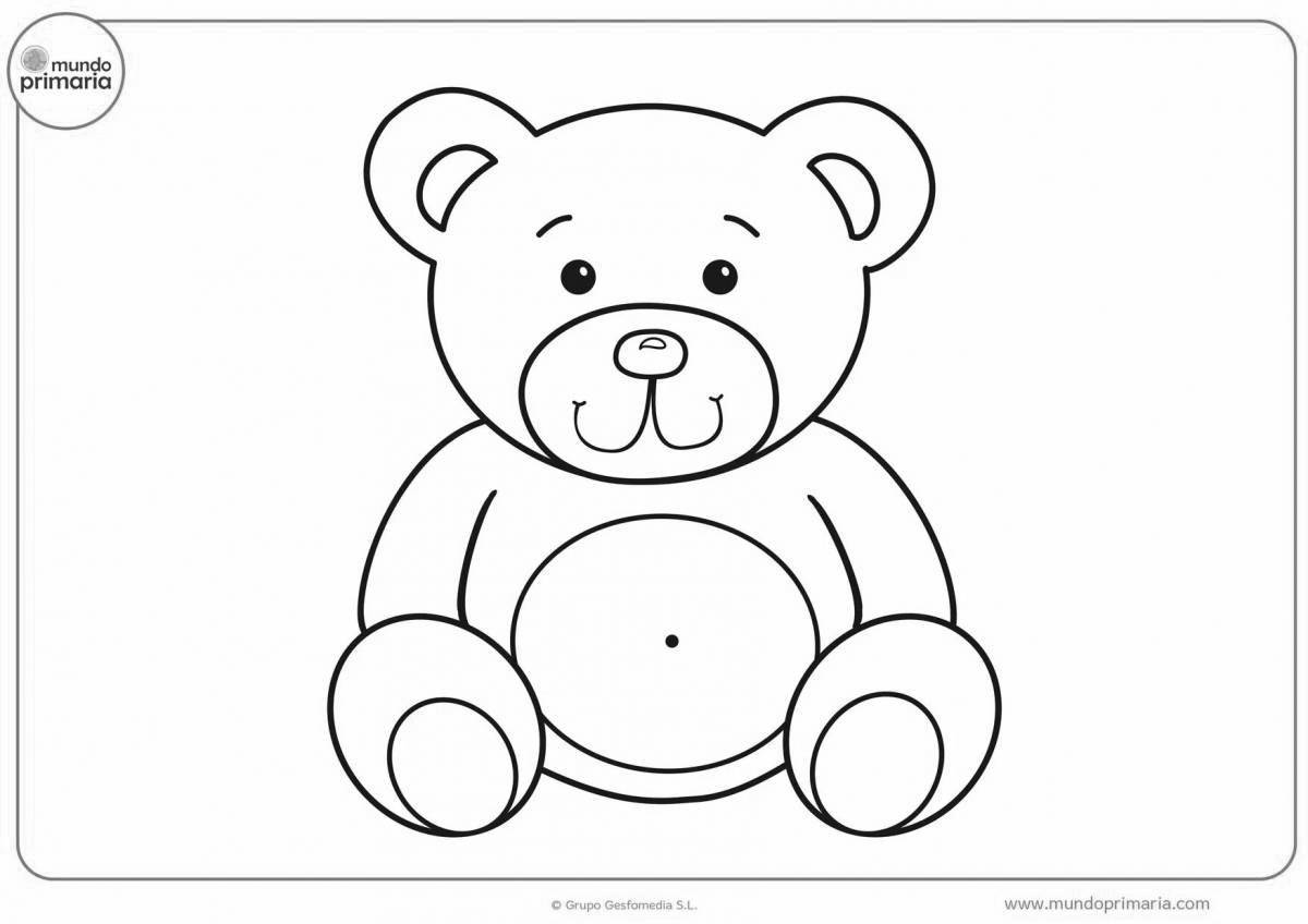 Game coloring teddy bear