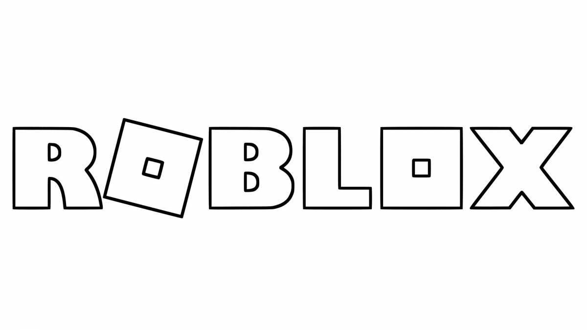 Cute roblox coloring page