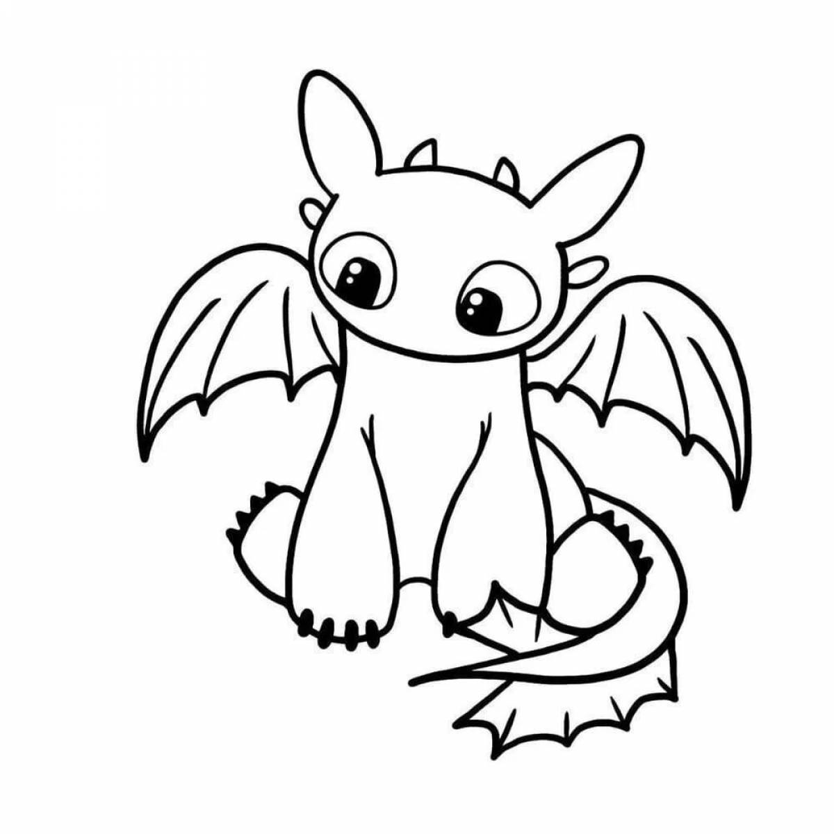 Cute and colorful dragon coloring book