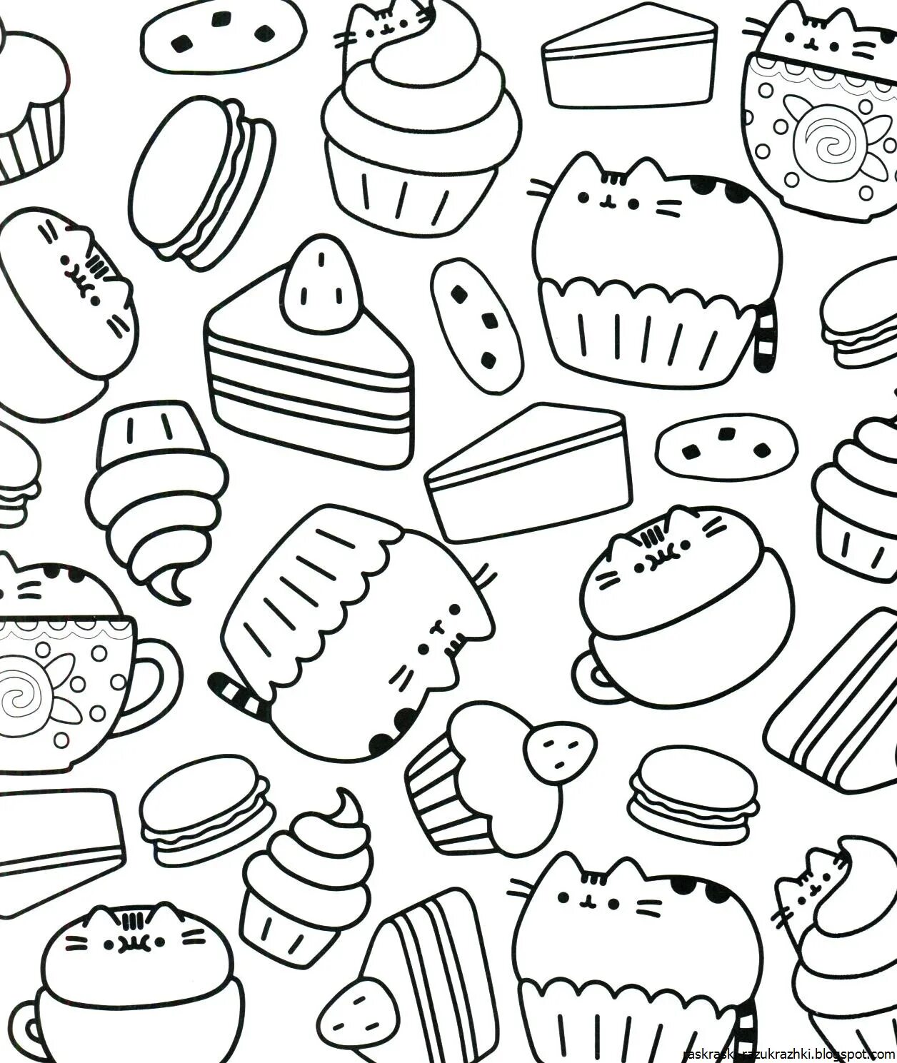 Coloring colorful food stickers