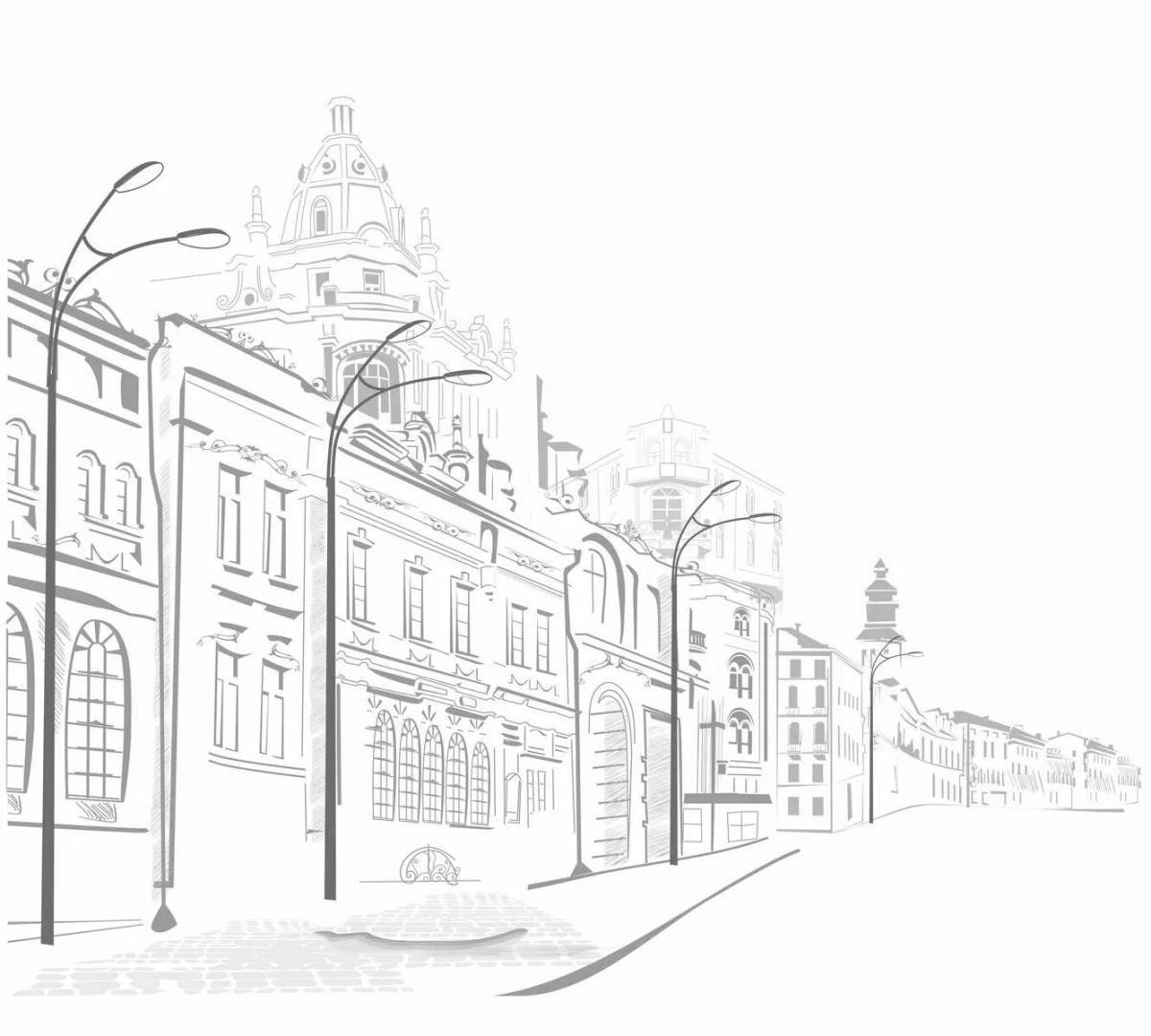 Photo Coloring book exquisite city of voronezh