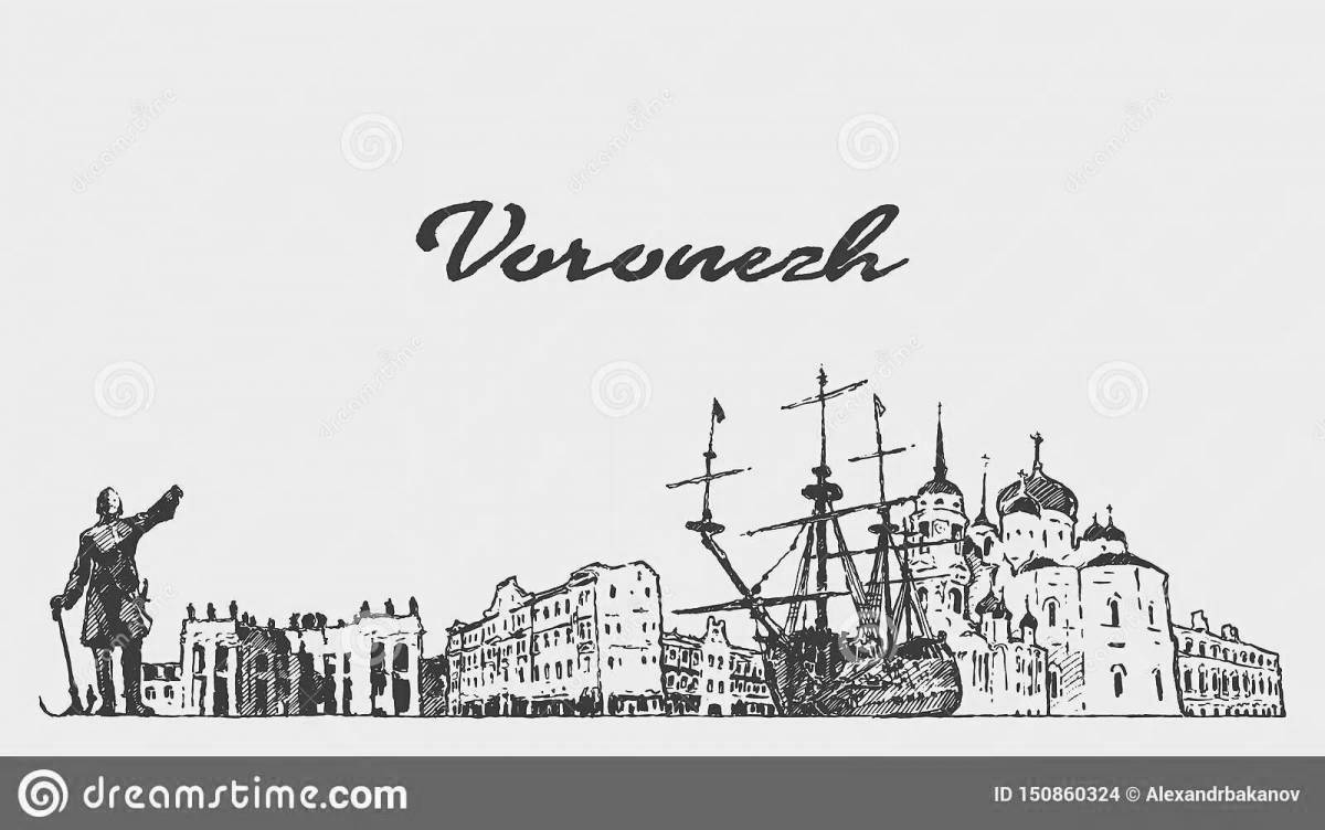 Radiant Voronezh coloring page