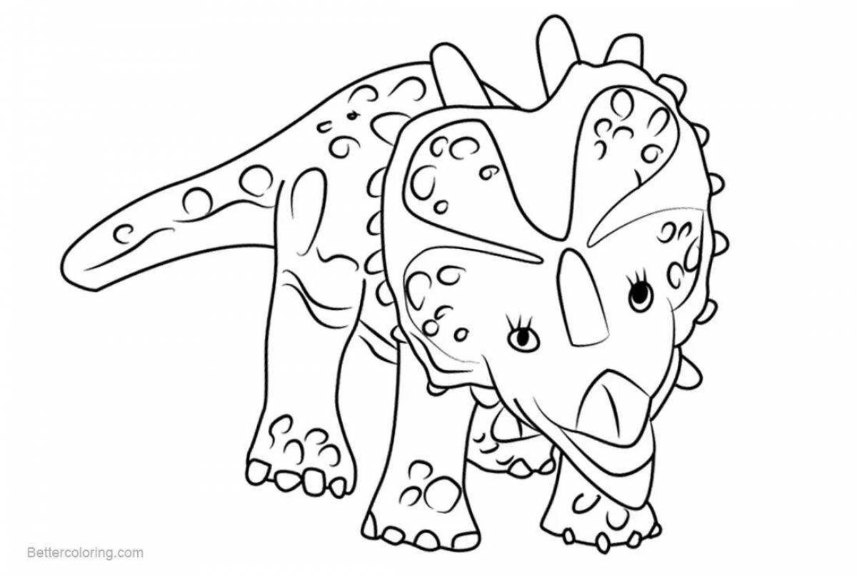 Умная раскраска динозавр маленький