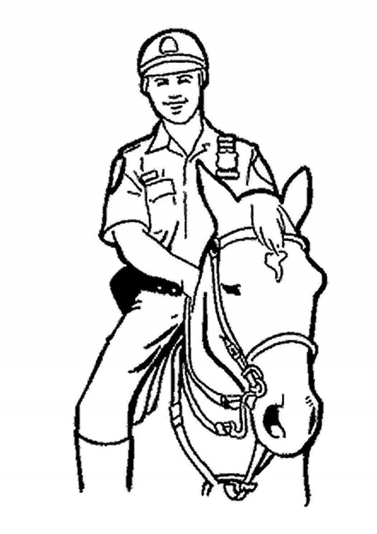 Animated Russian police coloring book