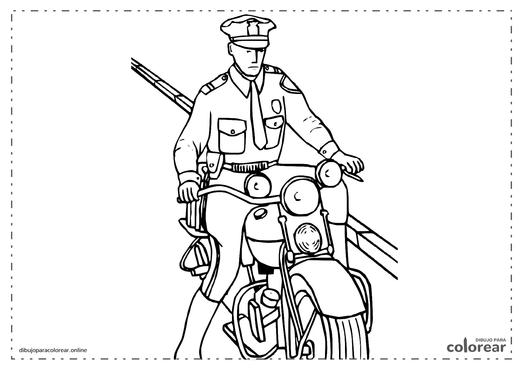 Cute russian police coloring book