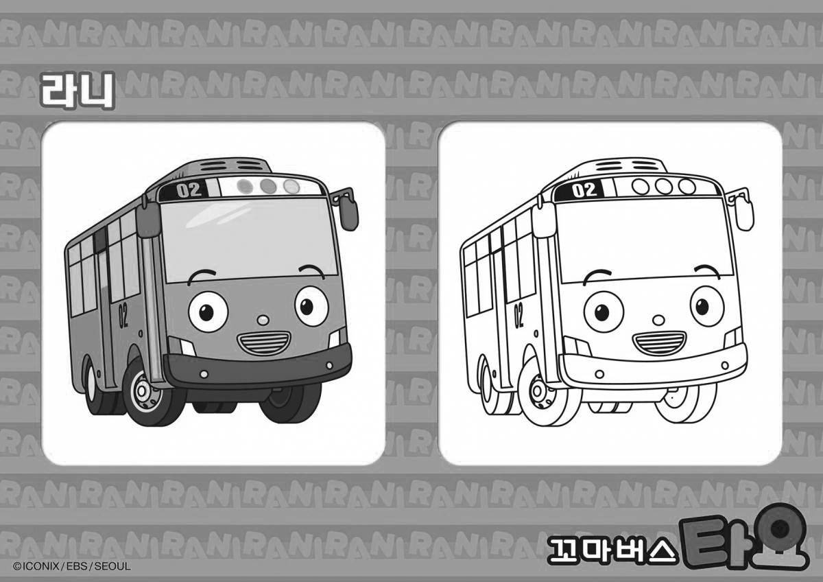 Coloring page gorgeous tayo bus