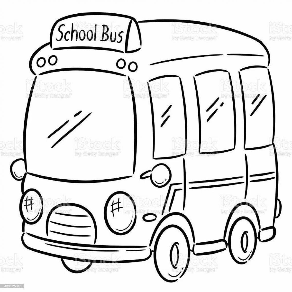 Coloring page cute bus tayo