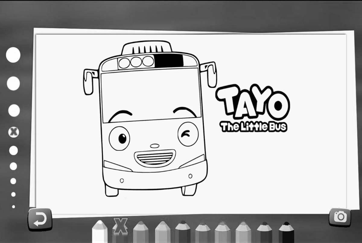 Tayo incredible bus coloring page