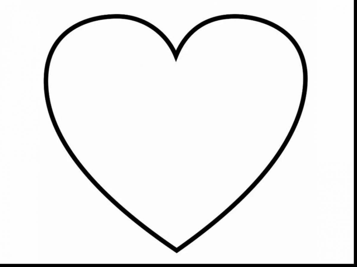 Glitter Hearts Coloring Page