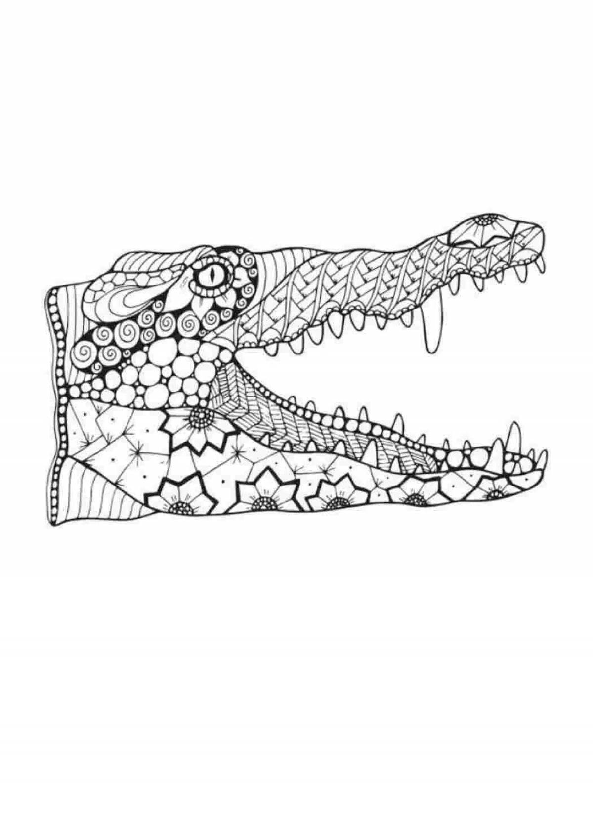 Пасть крокодила рисунок