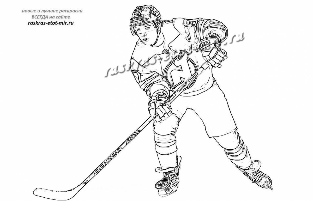 Tempting khl hockey coloring page