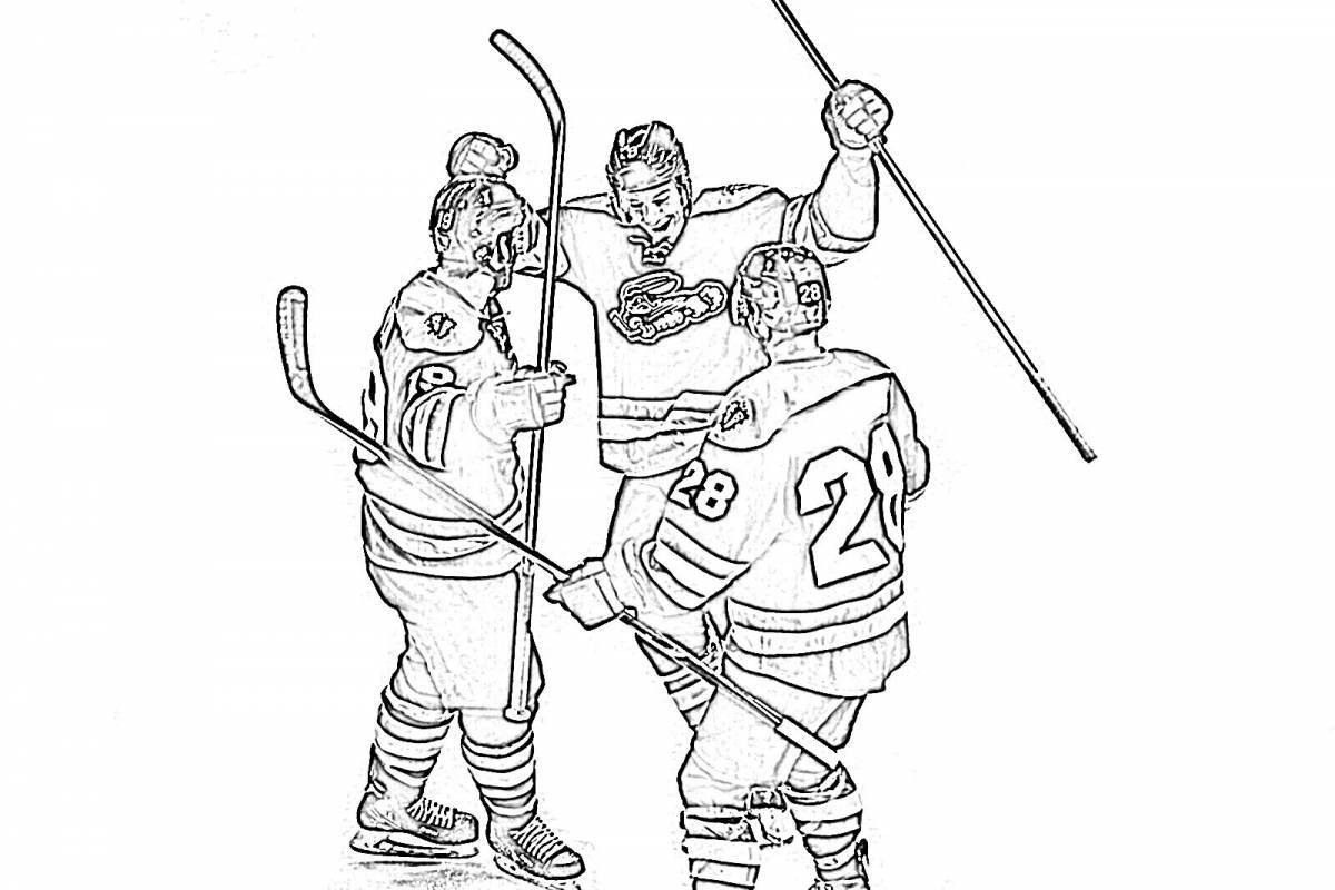 Attractive khl hockey coloring book