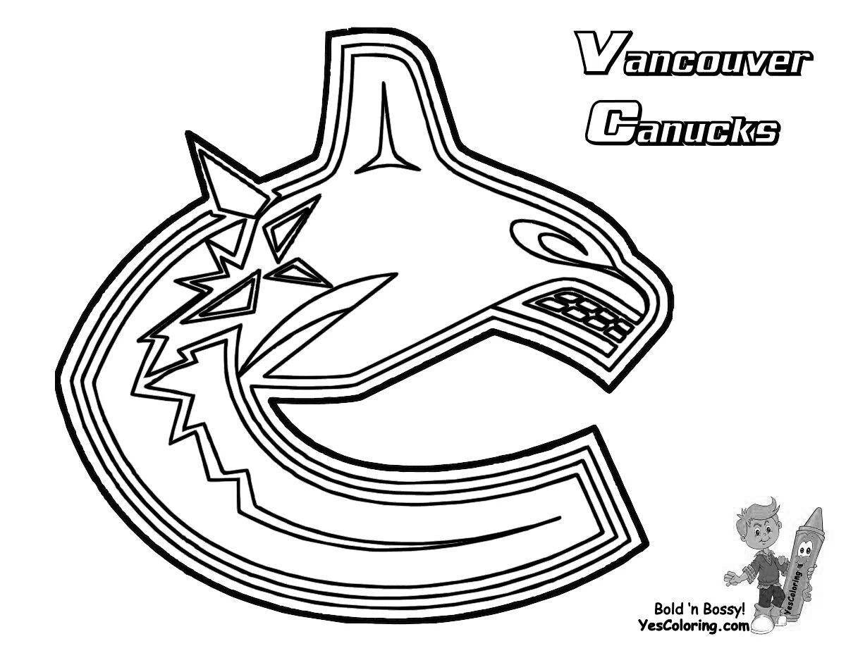 Coloring page charming hockey khl