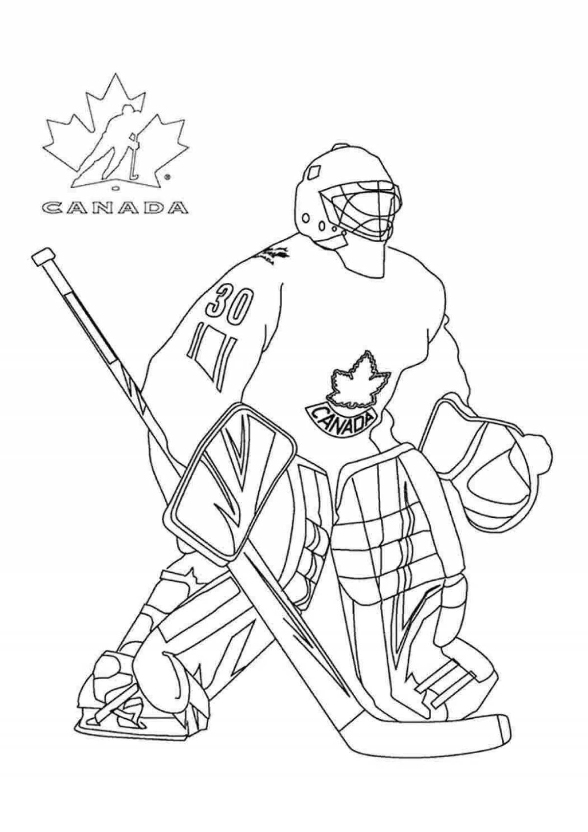 Delightful khl hockey coloring page