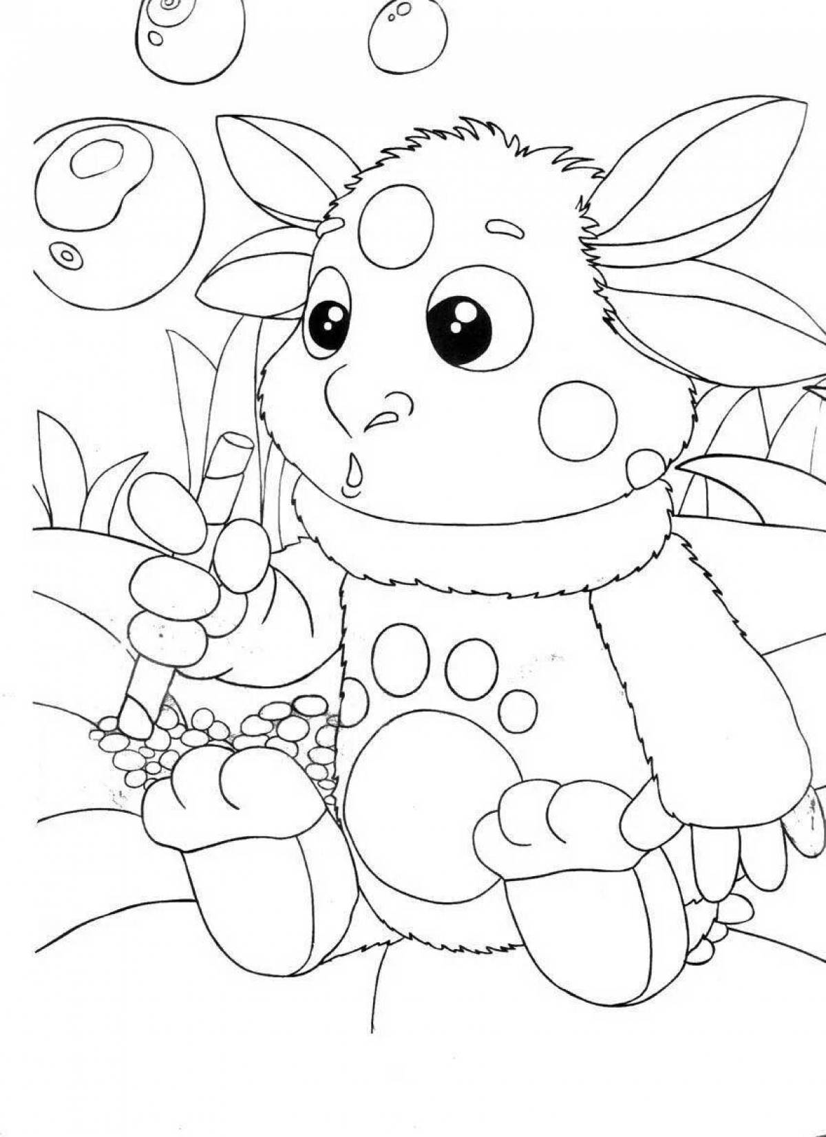 Funny children's coloring Luntik